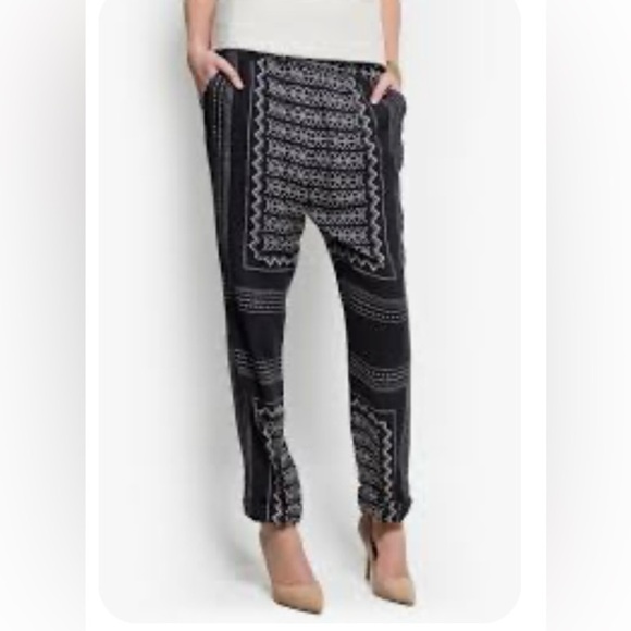 Free People Boho Print Harem Pants Size 8 - Picture 10 of 10